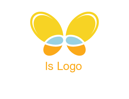 butterfly childcare logo with loops and ovals