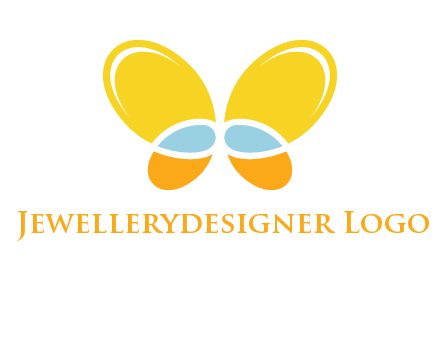 butterfly childcare logo with loops and ovals