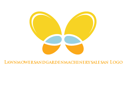 butterfly childcare logo with loops and ovals