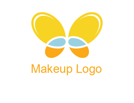 butterfly childcare logo with loops and ovals