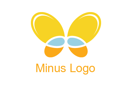 butterfly childcare logo with loops and ovals