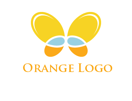 butterfly childcare logo with loops and ovals