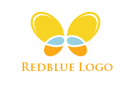 butterfly childcare logo with loops and ovals