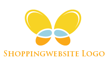 butterfly childcare logo with loops and ovals