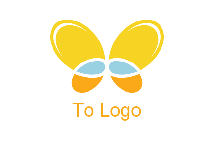 butterfly childcare logo with loops and ovals