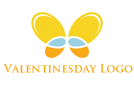 butterfly childcare logo with loops and ovals