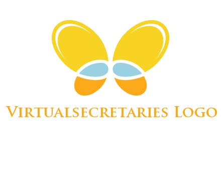 butterfly childcare logo with loops and ovals