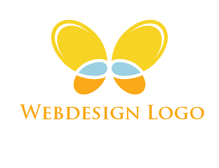 butterfly childcare logo with loops and ovals