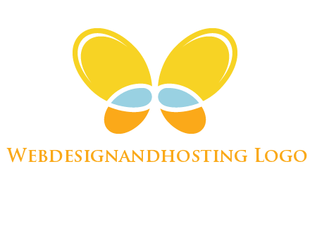 butterfly childcare logo with loops and ovals
