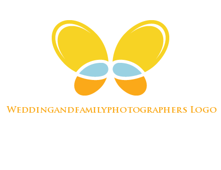 butterfly childcare logo with loops and ovals