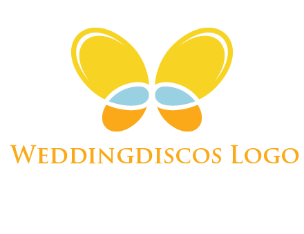 butterfly childcare logo with loops and ovals