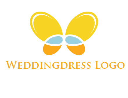 butterfly childcare logo with loops and ovals