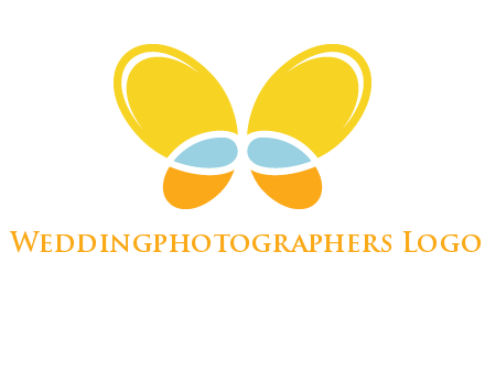 butterfly childcare logo with loops and ovals
