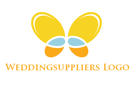 butterfly childcare logo with loops and ovals