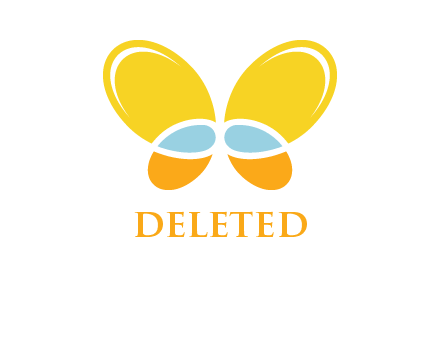 butterfly childcare logo with loops and ovals