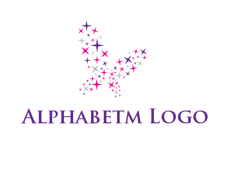 butterfly in star shape logo