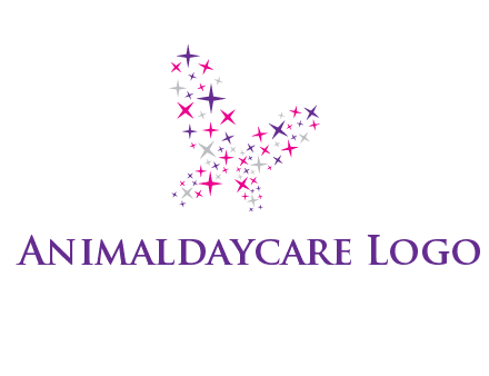 butterfly in star shape logo