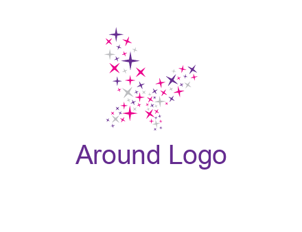 butterfly in star shape logo