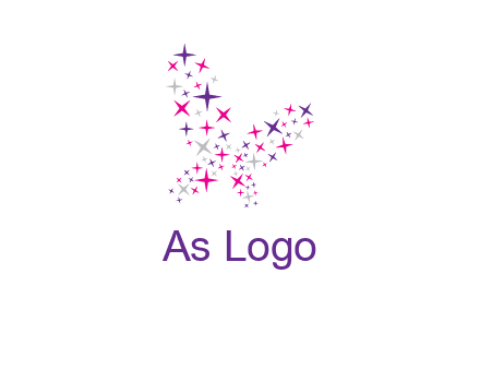 butterfly in star shape logo