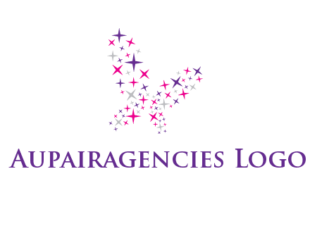butterfly in star shape logo