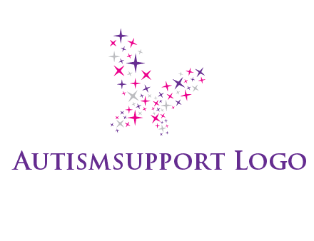 butterfly in star shape logo