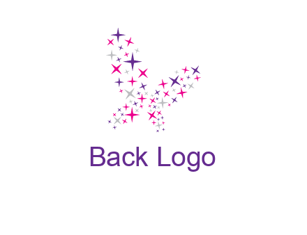 butterfly in star shape logo