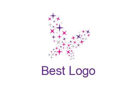 butterfly in star shape logo