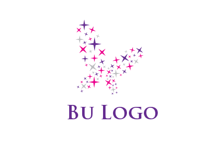 butterfly in star shape logo
