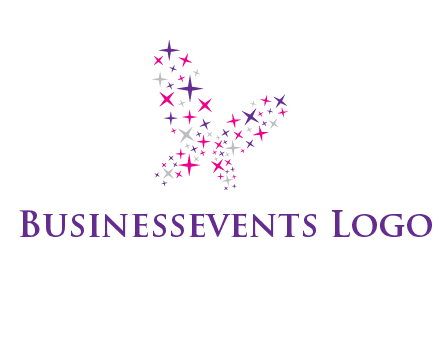 butterfly in star shape logo