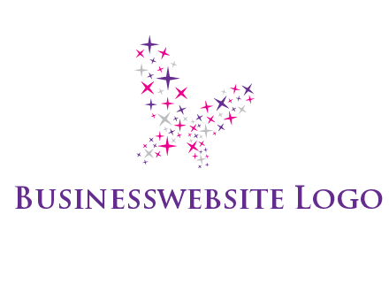 butterfly in star shape logo