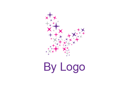 butterfly in star shape logo