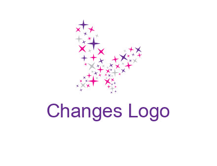 butterfly in star shape logo