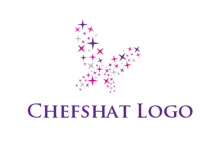 butterfly in star shape logo