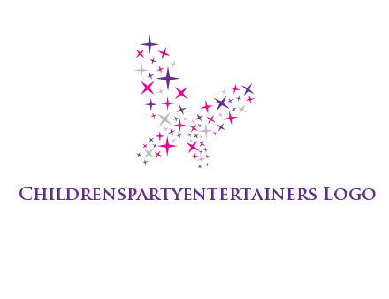butterfly in star shape logo