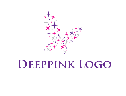 butterfly in star shape logo