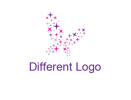 butterfly in star shape logo