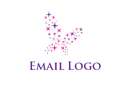 butterfly in star shape logo