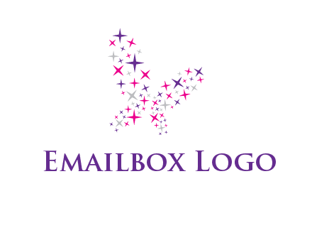 butterfly in star shape logo