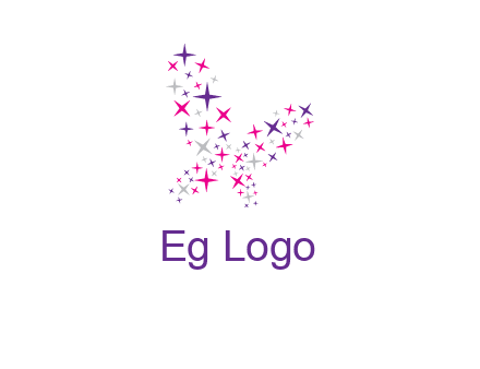butterfly in star shape logo