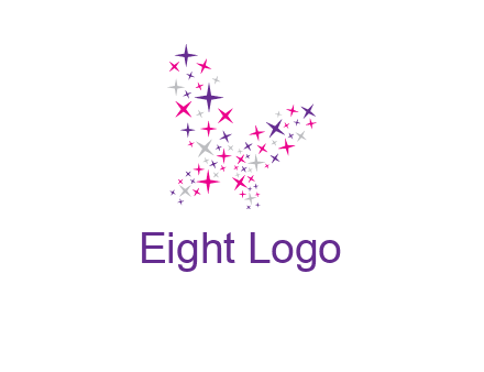 butterfly in star shape logo