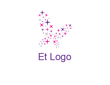 butterfly in star shape logo