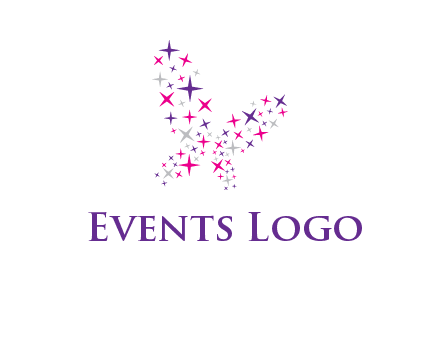 butterfly in star shape logo