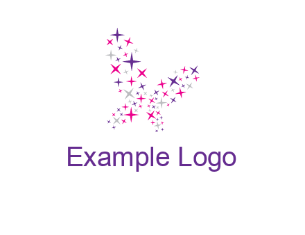 butterfly in star shape logo