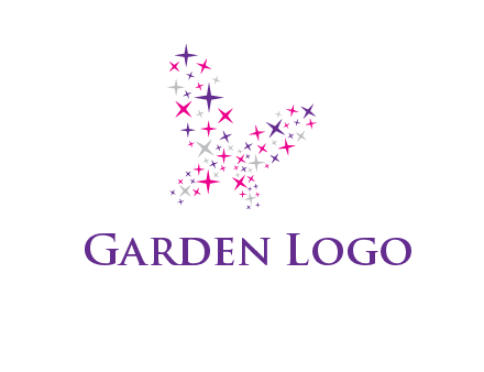 butterfly in star shape logo