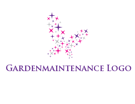 butterfly in star shape logo