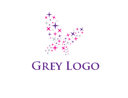 butterfly in star shape logo