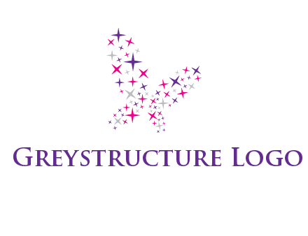 butterfly in star shape logo