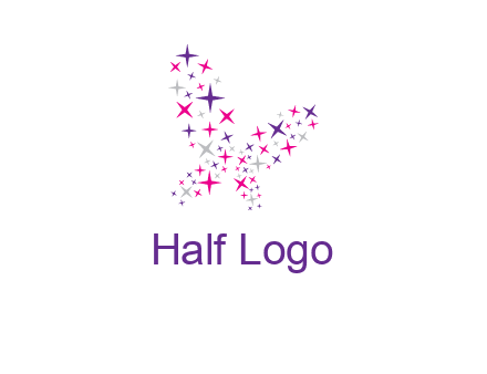 butterfly in star shape logo