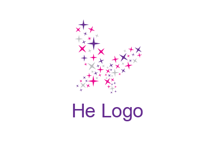 butterfly in star shape logo