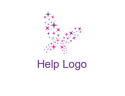 butterfly in star shape logo